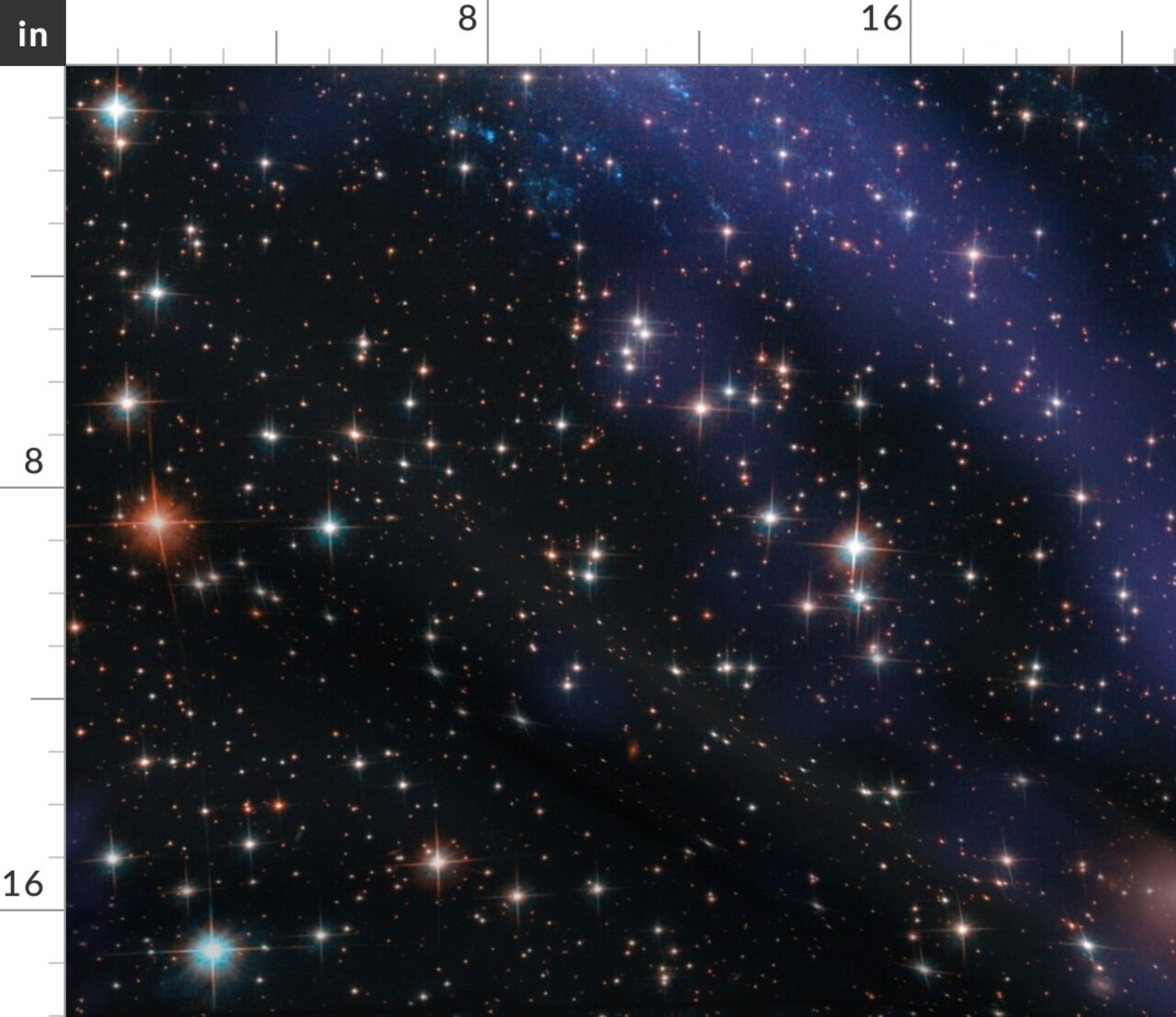 Galaxy Space Universe Stars Sky Custom Printed Fabric by Spoonflower Various Fabrics by the Yard or Fat Quarter